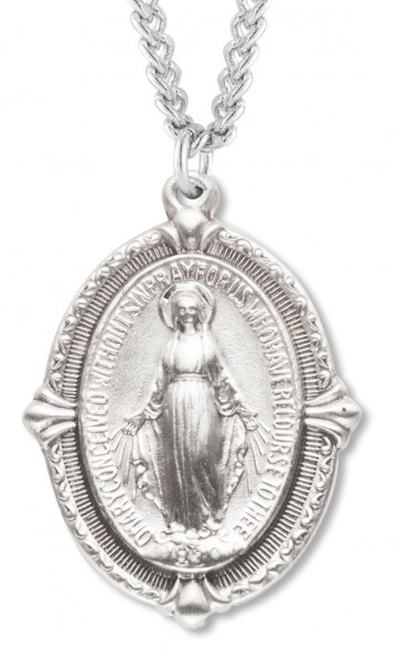 Miraculous Necklace Beaded, Sterling Silver with Chain - 18" 1.8mm Sterling Silver Chain + Clasp