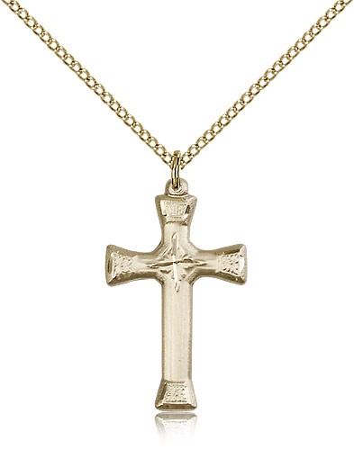 Cross Pendant, Gold Filled - Gold-tone