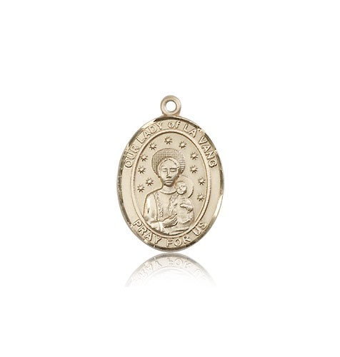 Our Lady of La Vang Medal, 14 Karat Gold, Medium - 14 KT Yellow Gold