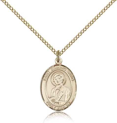 St. Dominic Savio Medal, Gold Filled, Medium - Gold-tone