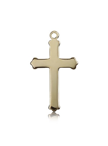 Cross Pendant, 14 Karat Gold - 14 KT Yellow Gold