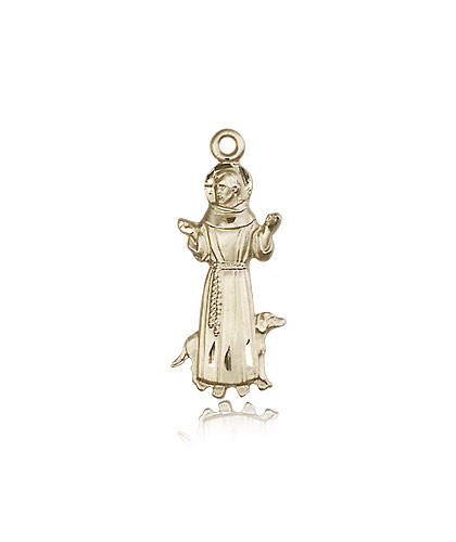 St. Francis Medal, 14 Karat Gold - 14 KT Yellow Gold