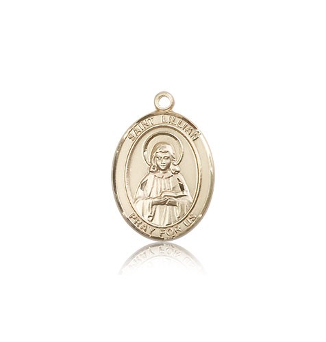 St. Lillian Medal, 14 Karat Gold, Medium - 14 KT Yellow Gold