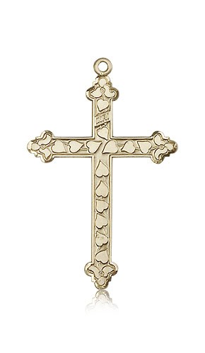 Cross Pendant, 14 Karat Gold - 14 KT Yellow Gold