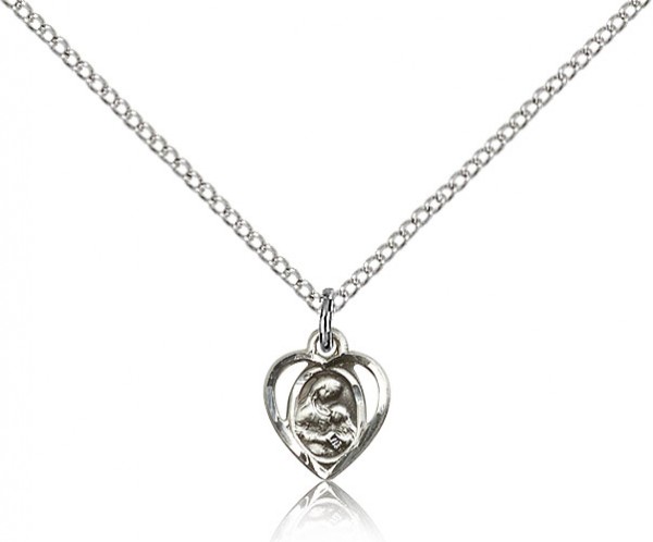 St. Ann Medal, Sterling Silver - 18" 1.2mm Sterling Silver Chain + Clasp