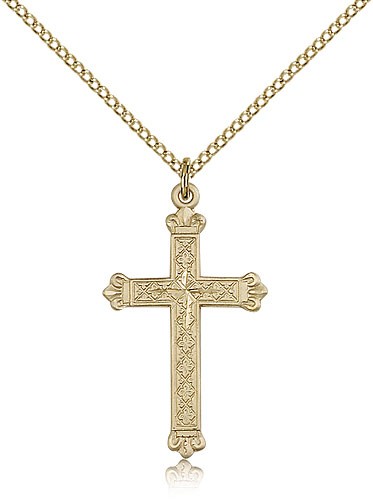 Cross Pendant, Gold Filled - Gold-tone