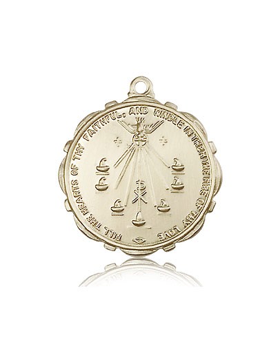 Seven Gifts Medal, 14 Karat Gold - 14 KT Yellow Gold