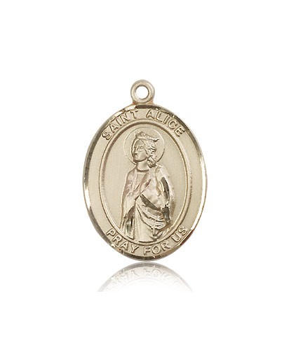 St. Alice Medal, 14 Karat Gold, Large - 14 KT Yellow Gold