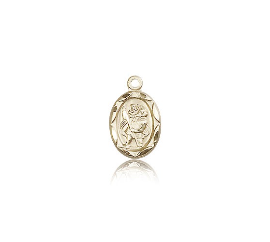St. Christopher Medal, 14 Karat Gold - 14 KT Yellow Gold