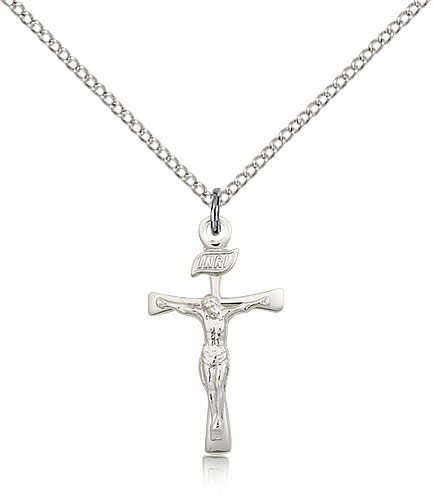 Maltese Crucifix Pendant, Sterling Silver - 18" 1.2mm Sterling Silver Chain + Clasp