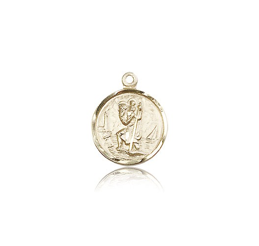 St. Christopher Medal, 14 Karat Gold - 14 KT Yellow Gold