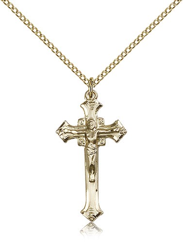 Crucifix Pendant, Gold Filled - Gold-tone