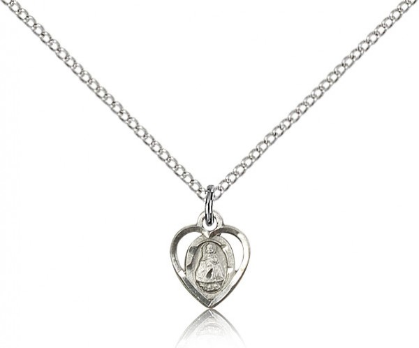 Infant Medal, Sterling Silver - 18" 1.2mm Sterling Silver Chain + Clasp
