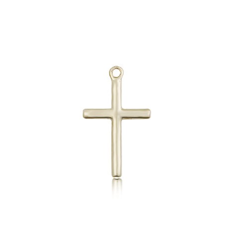 Cross Pendant, 14 Karat Gold - 14 KT Yellow Gold