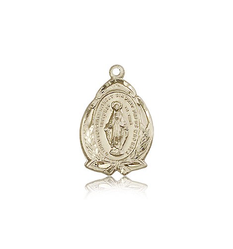 Miraculous Medal, 14 Karat Gold - 14 KT Yellow Gold