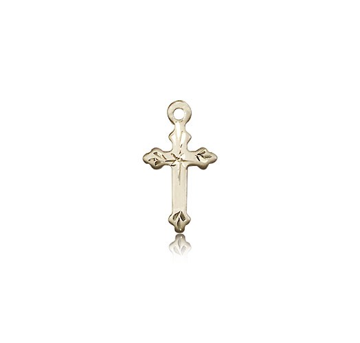 Cross Pendant, 14 Karat Gold - 14 KT Yellow Gold