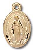 Miraculous Necklace, 16 Karat Gold Over Sterling Silver with Chain - Gold-tone