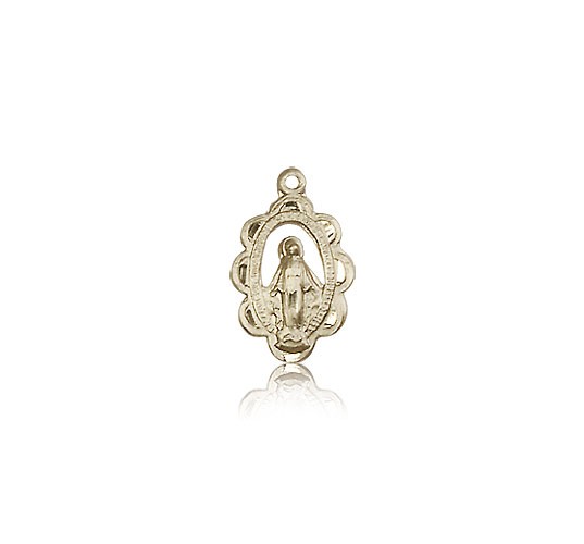 Miraculous Medal, 14 Karat Gold - 14 KT Yellow Gold