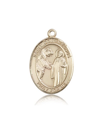 St. Columbanus Medal, 14 Karat Gold, Large - 14 KT Yellow Gold