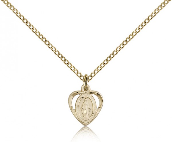 Miraculous Medal, Gold Filled - Gold-tone