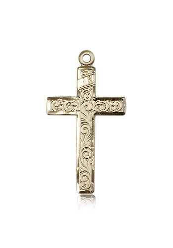 Cross Pendant, 14 Karat Gold - 14 KT Yellow Gold