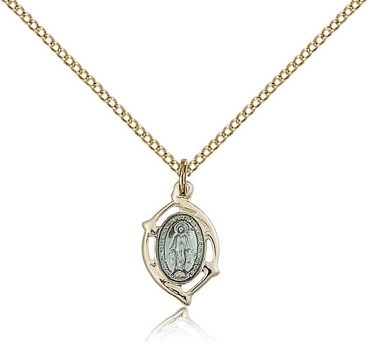 Miraculous Medal, Gold Filled - Gold-tone