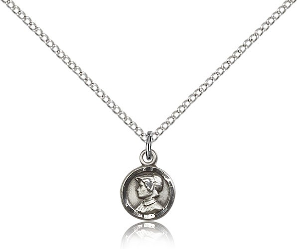 St. Elizabeth Ann Seton Medal, Sterling Silver - 18" 1.2mm Sterling Silver Chain + Clasp