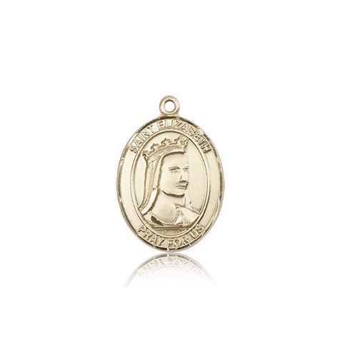 St. Elizabeth of Hungary Medal, 14 Karat Gold, Medium - 14 KT Yellow Gold