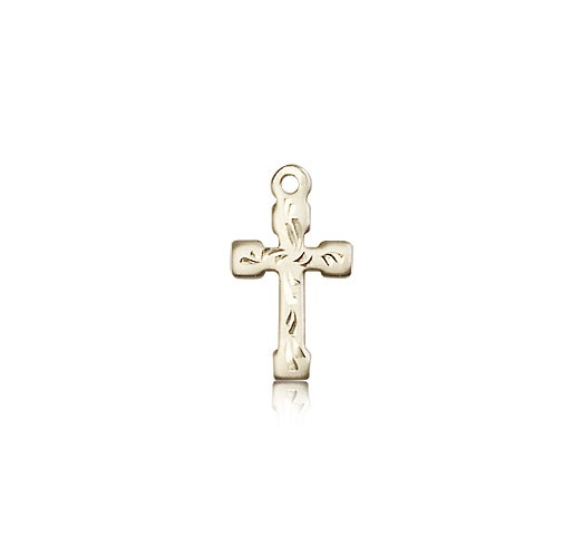 Cross Pendant, 14 Karat Gold - 14 KT Yellow Gold