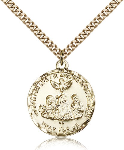 3-Doctors Medal, Gold Filled - 24" 2.4mm Gold Plated Endless Chain