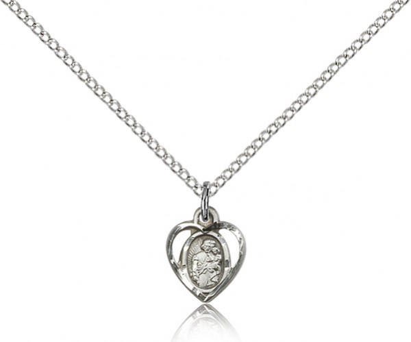 St. Joseph Medal, Sterling Silver - 18" 1.2mm Sterling Silver Chain + Clasp