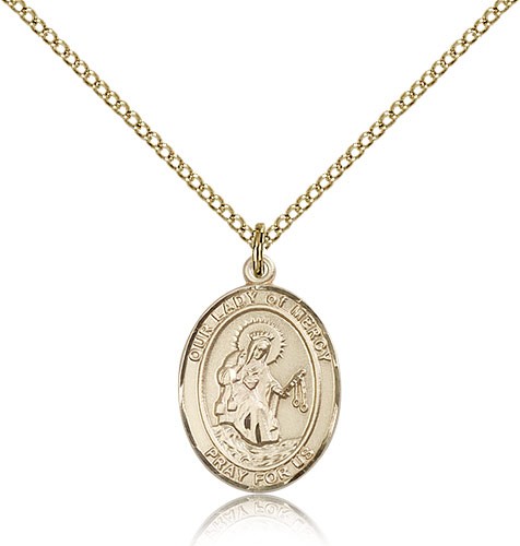 Our Lady of Mercy Medal, Gold Filled, Medium - Gold-tone