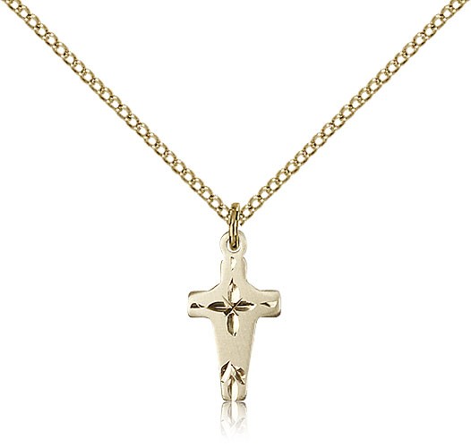 Cross Pendant, Gold Filled - Gold-tone