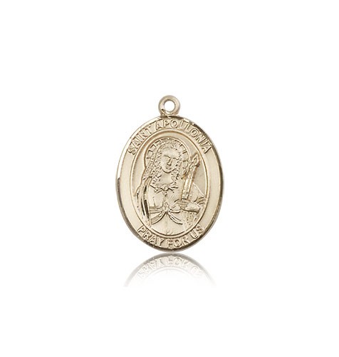 St. Apollonia Medal, 14 Karat Gold, Medium - 14 KT Yellow Gold
