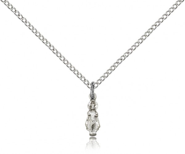 Infant Medal, Sterling Silver - 18" 1.2mm Sterling Silver Chain + Clasp
