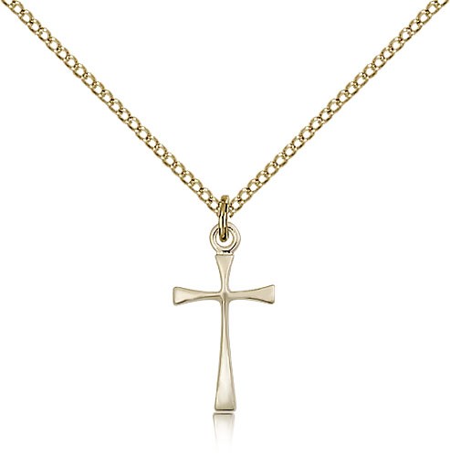 Maltese Cross Pendant, Gold Filled - Gold-tone