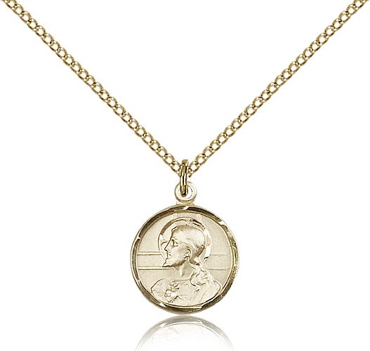 Scapular Medal, Gold Filled - Gold-tone