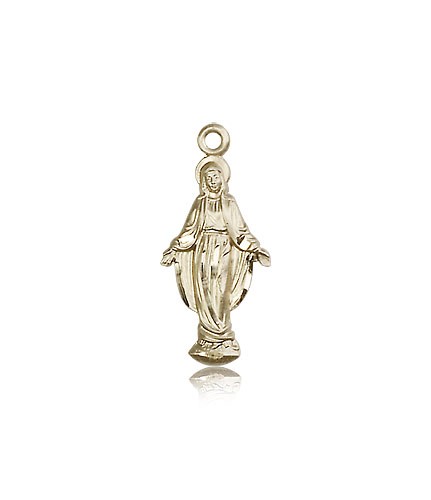 Miraculous Medal, 14 Karat Gold - 14 KT Yellow Gold
