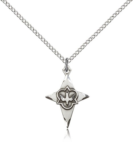 Cross Pendant, Sterling Silver - 18" 1.2mm Sterling Silver Chain + Clasp