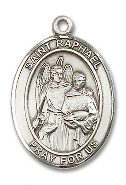 St. Raphael the Archangel Medal, Sterling Silver, Large - No Chain