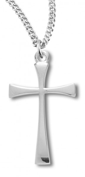 Women's Maltese Cross Necklace, Sterling Silver with Chain Options - 20" 2.2mm Stainless Steel Chain with Clasp