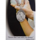 Boy's St. Christopher Baseball Medal 24 Inch Chain Prayer Card