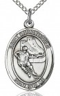 Boy's Sterling Silver Saint Christopher Hockey Medal