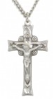 Men's Sterling Silver Celtic Crucifix Pendant with Chain Options