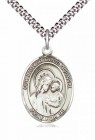 Men's Pewter Oval Our Lady of Good Counsel Medal