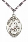 Men's Pewter Oval Our Lady of Grapes Medal