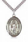 Men's Pewter Oval Our Lady of Knock Medal