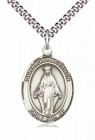 Men's Pewter Oval Our Lady of Lebanon Medal