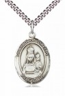 Men's Pewter Oval Our Lady of Loretto Medal