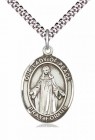 Men's Pewter Oval Our Lady of Peace Medal